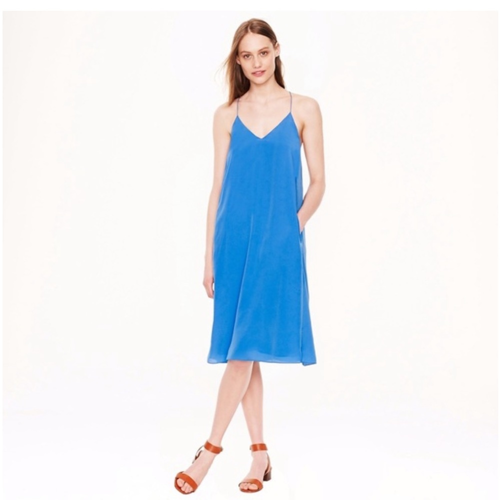 J Crew Electric Blue Flowy Dress